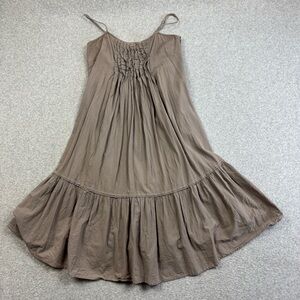 Gap Breezy‎ Gray Dress Womens 6 Lined Spaghetti Strap Minimalist Bohemian Casual